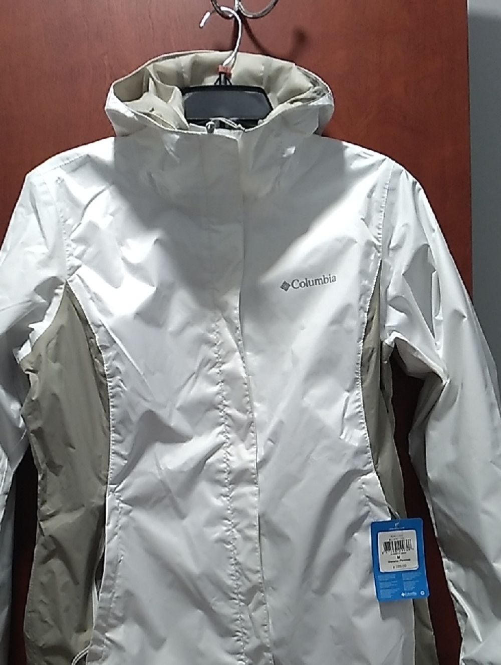 Columbia Women's White And Flint Gray Waterproof Outdoor Jacket - Picture 7 of 11
